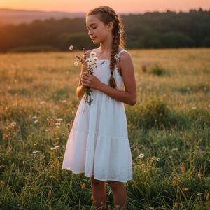 NWT- Janie and Jack Textured Stripe Tiered Dress